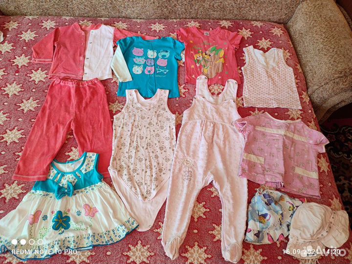 Вещи пакетом для девочки 12-18м