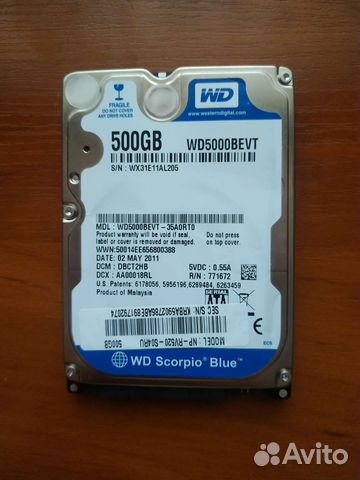 Жесткий диск для ноутбука 500 гб