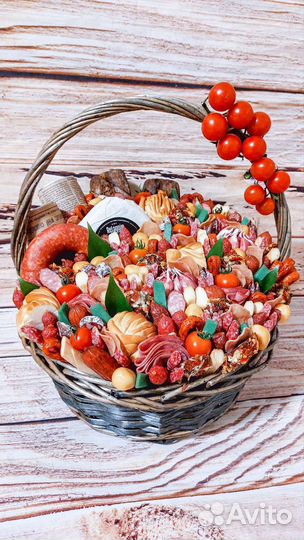 Фруктовая корзина, ящик с фруктами подарок учителю