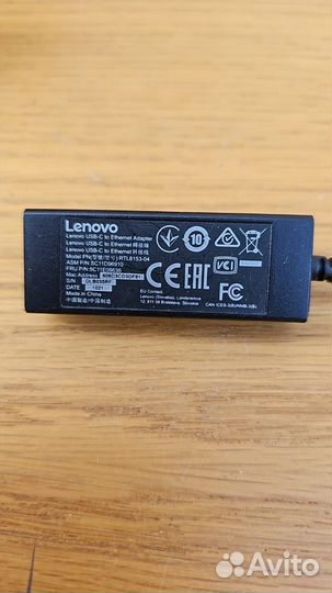 Lenovo cable,USB-C to Ethernet Adapter 5C11E09636