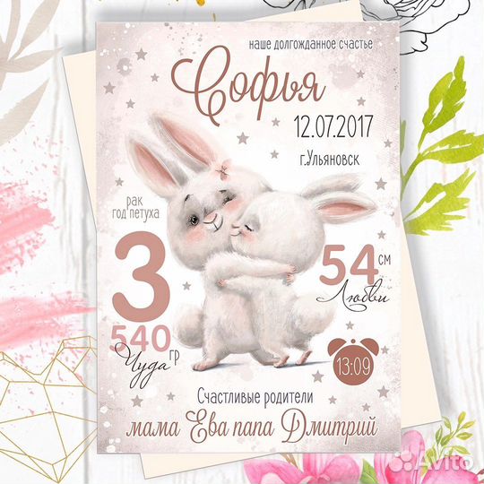 Метрика поздравление с рождением малыша