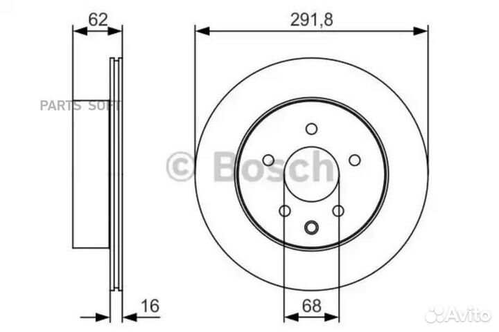 Bosch 0 986 479 S31 Диск торм.зад. renault koleos