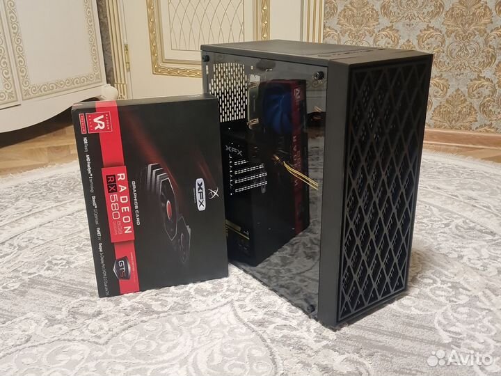 Игровой пк intel 2640v4,RX580 8gb,16gbDDR4,128SSD