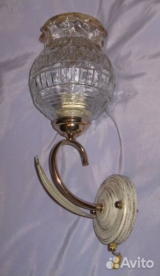 Люстра однорожковая потолочная + бра СССР