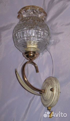 Люстра однорожковая потолочная + бра СССР