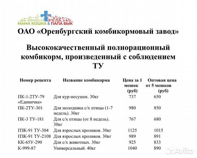 Комбикорм пурина,окз