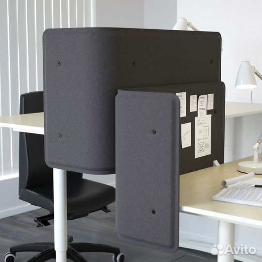 Экран для письменного стола IKEA Бекант, серый