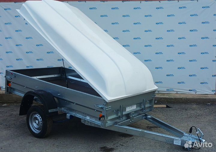 Прицеп с пластиковой крышкой Трейлер 2,6х1,3х0,3