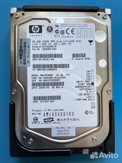 Жесткий диск HP MAU3036NP 36,4Гб