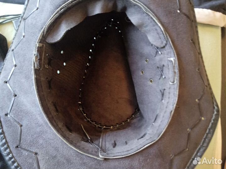 Шляпа мужская кожаная