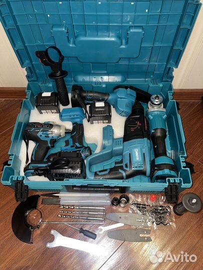 Набор 5в1 Пила/ушм/Шуруповерт/Гайковерт/Перфоратор