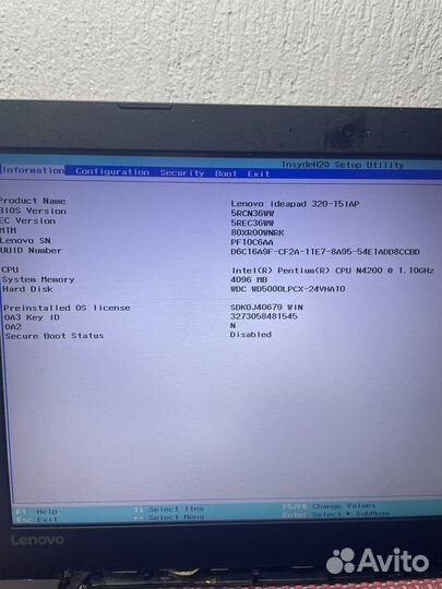 Lenovo 320-15iap на запчасти