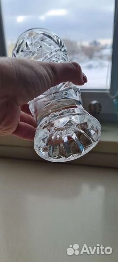 Хрустальная ваза, конфетница. Винтаж