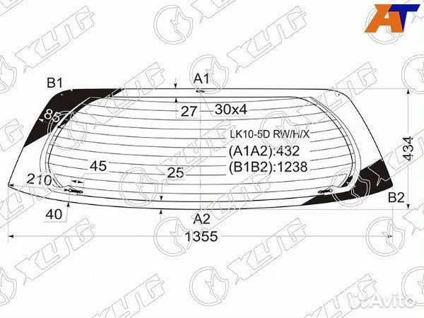 Стекло заднее toyota yaris