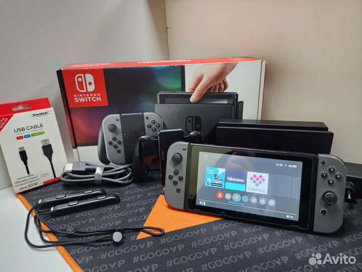 Nintendo switch rev 1 прошитая 128Gb + Игры