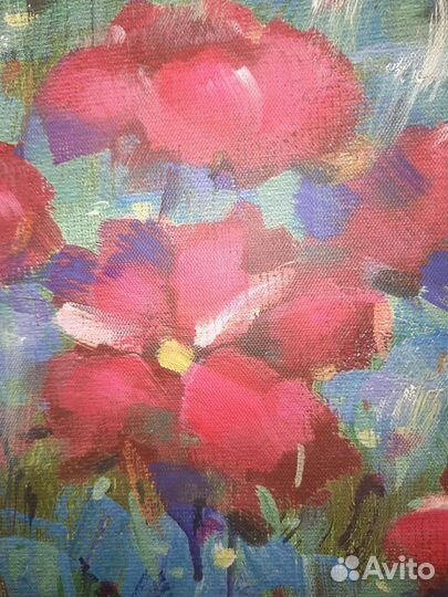 Картина маслом на холсте пейзаж 80х80