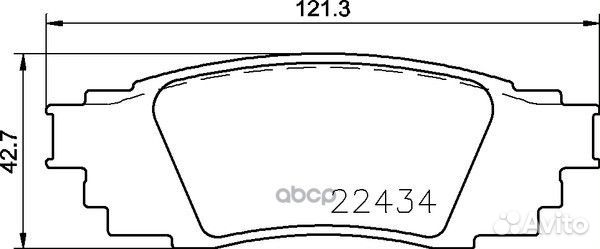 Колодки тормозные дисковые зад NP1112 nissh