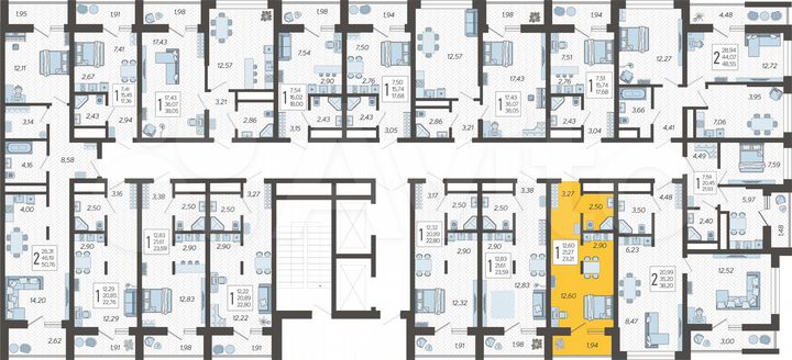 Квартира-студия, 23,2 м², 18/19 эт.