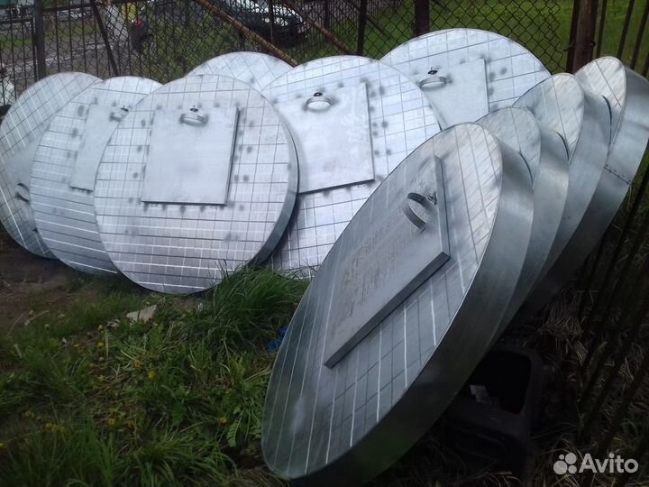 Крышка оцинкованная на кольцо для колодца