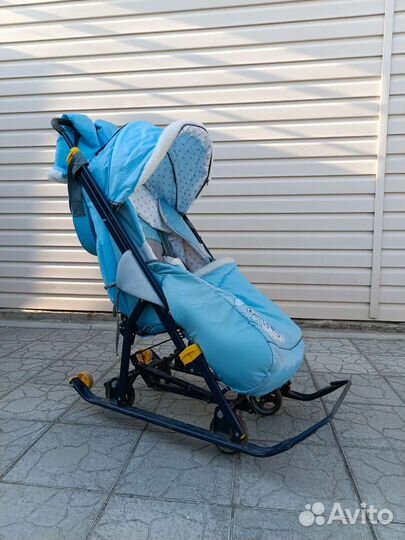 Детские санки коляска Nika Kids