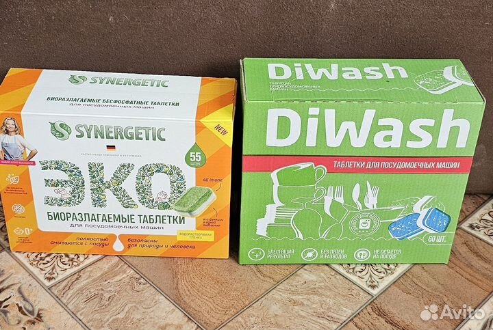 Соль, таблетки для посудомоечной машины