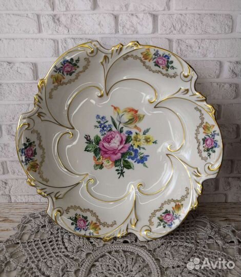 Блюдо разные антикварные винтаж немецкий фарфор