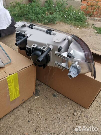 Фары Ваз 2110-2112, гладкое стекло, Black поворот