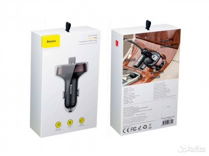 Fm модулятор с bluetooth Baseus S09