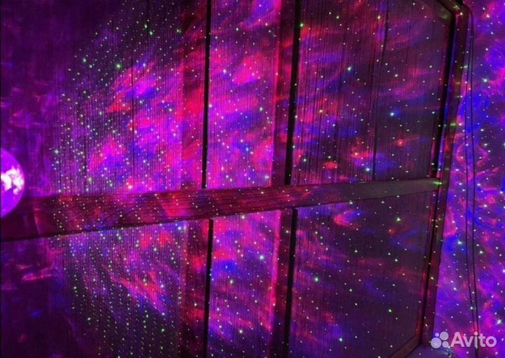 Лазерный проектор Звёздное небо 8w Блютуз колонка