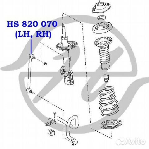 Тяга стабилизатора перед прав / лев