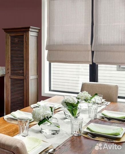 Римские шторы с электроприводом на заказ