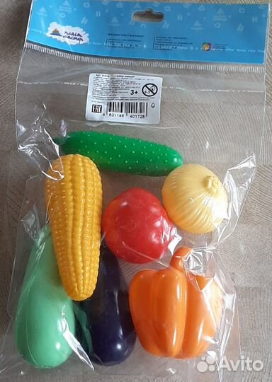 Овощи пластмасс набор из 7 позиций россия
