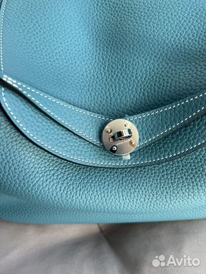 Сумка Hermes Lindy medium blue Jean