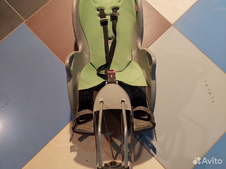 Детское велокресло hamax Kiss Medium Grey/Green