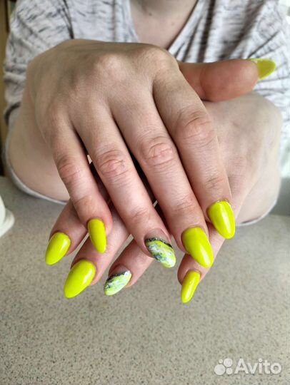 Наращивание ногтей и покрытие гель лак