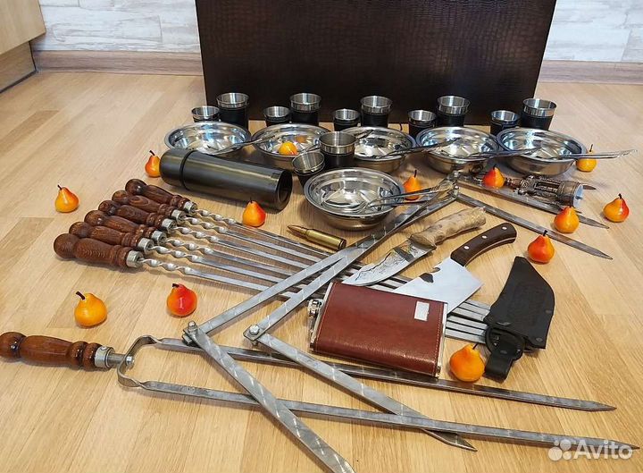Набор шампуров в кейсе / подарок шефу