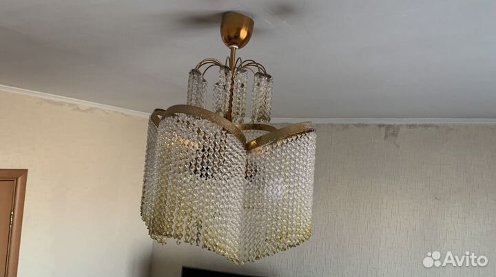 Люстра СССР горный хрусталь