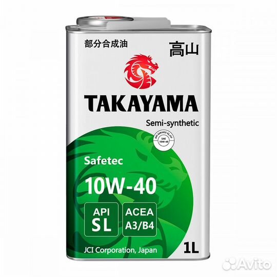 Takayama Safetec 10W-40 API SL acea A3/B4 (1 л)