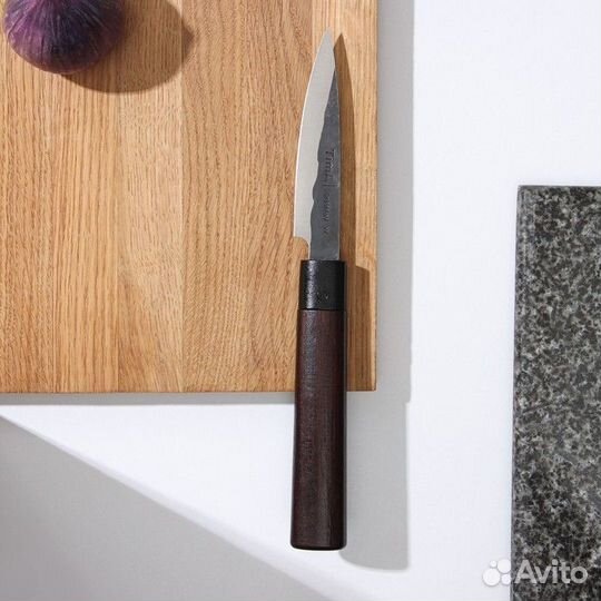 Нож овощной с деревянной ручкой