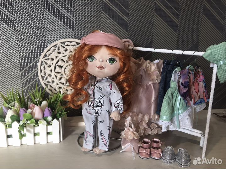 Кукла ручной работы текстильная