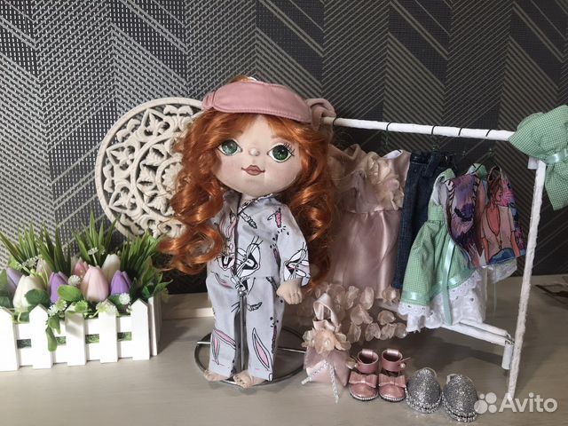 Кукла ручной работы текстильная