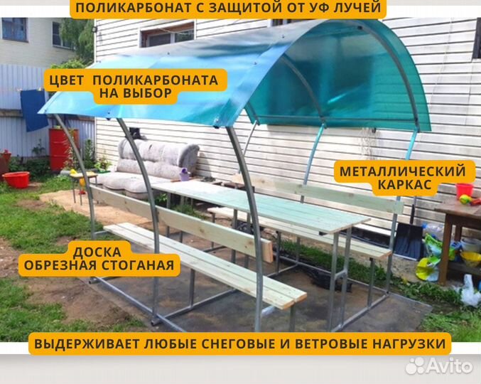 Беседки на дачу из поликарбоната