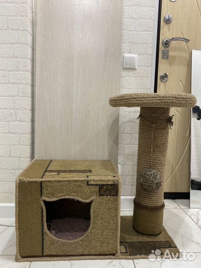 Домик для кошки с когтеточкой