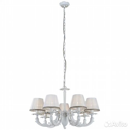 Люстра подвесная металл и текстиль прованс