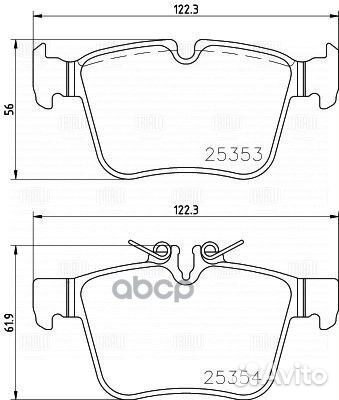 Колодки торм. для а/м Mercedes C (W205) (14) д