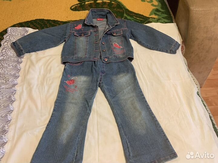 Джинсовый костюм для девочки