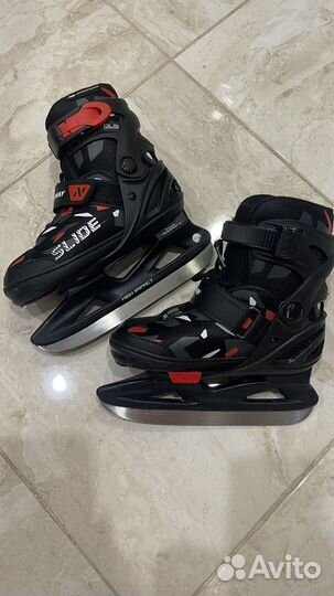 Коньки ледовые детские раздвижные