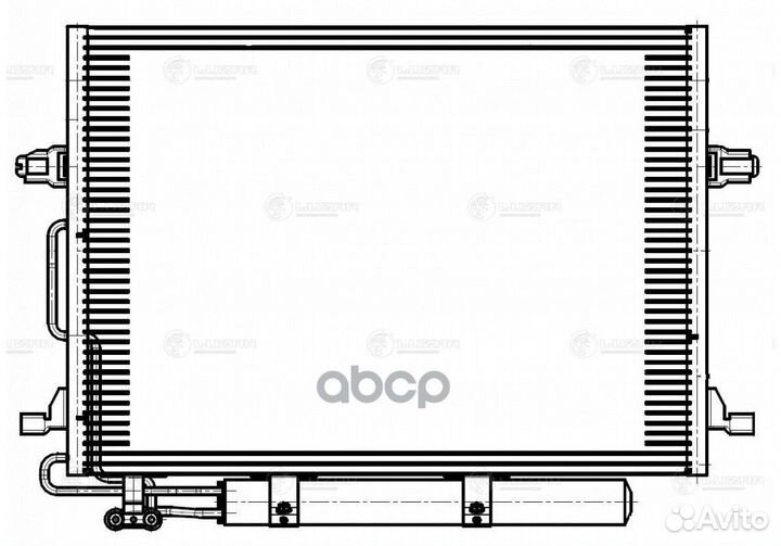 Радиатор MB W211 02- кондиционера (c ресивером)