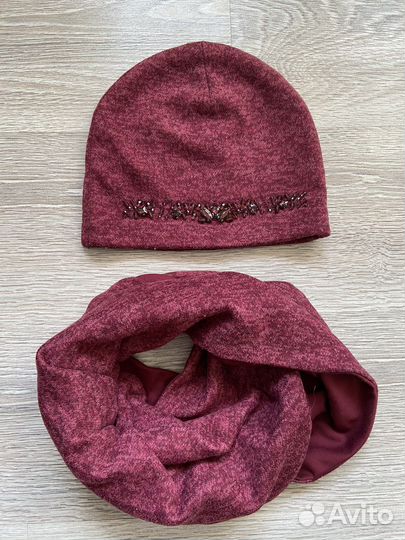 Шапка и снуд женский