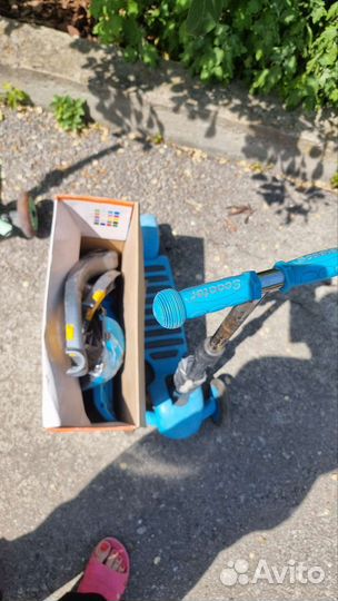 Самокат детский трехколесный с сиденьем